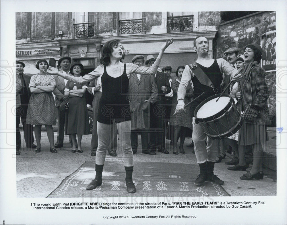 1982 Press Photo Brigitte Ariel Piaf The Early Years Edith Twentieth Century-Fox - Historic Images