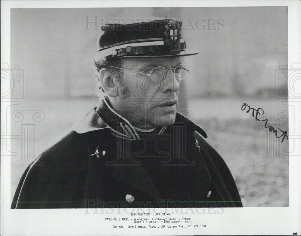 Press Photo Actor Jean-Louis Trintignant Starring "Passione D'Amore" - Historic Images