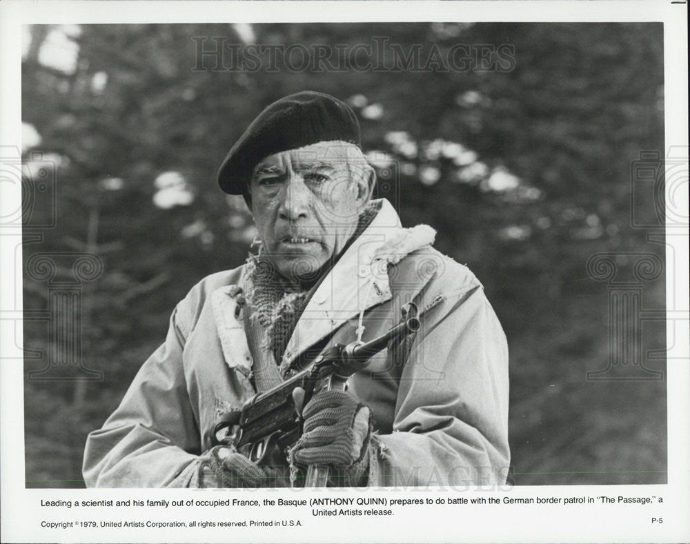 1979 Press Photo Anthony Quinn in &quot;The Passage&quot; - Historic Images