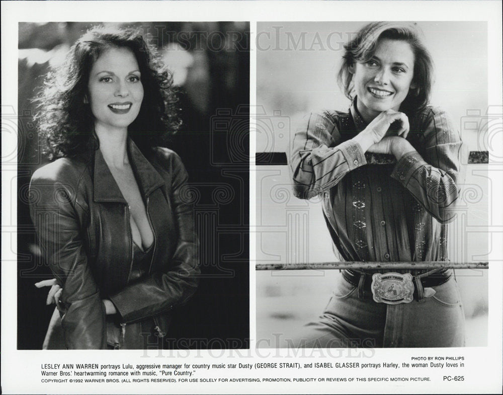 1992 Press Photo Actresses Lesley Ann Warren, Isabel Glasser In &quot;Pure Country&quot; - Historic Images