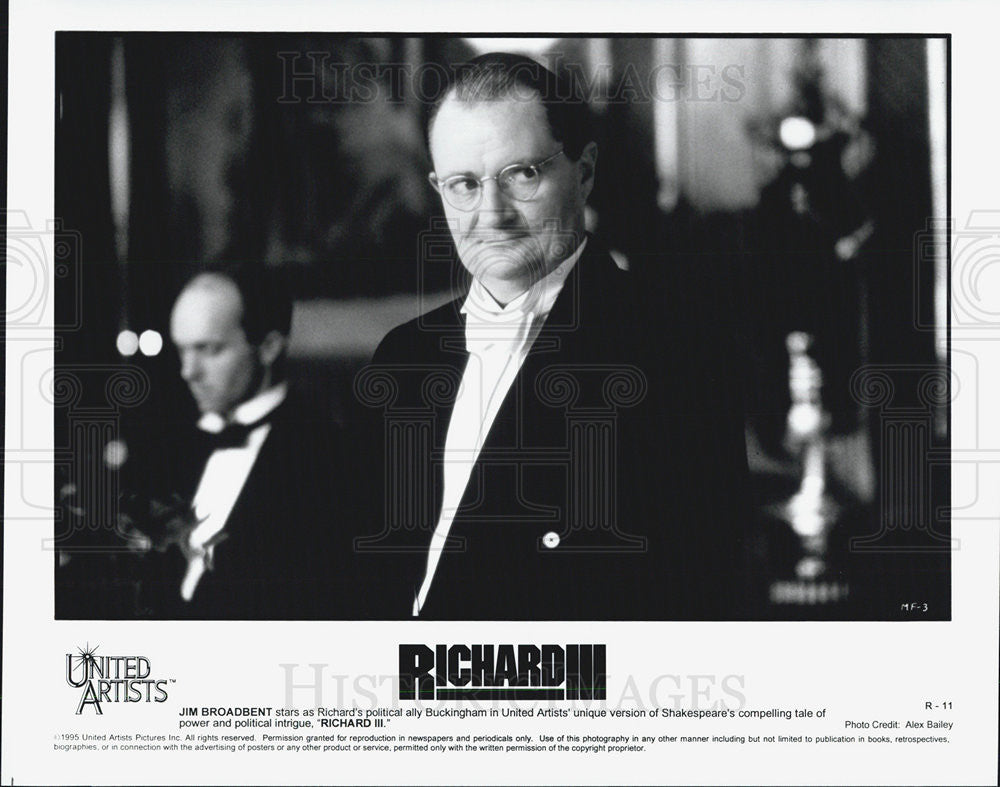 1995 Press Photo Jim Broadbent Stars As Richard&#39;s Political Ally In Richard III - Historic Images