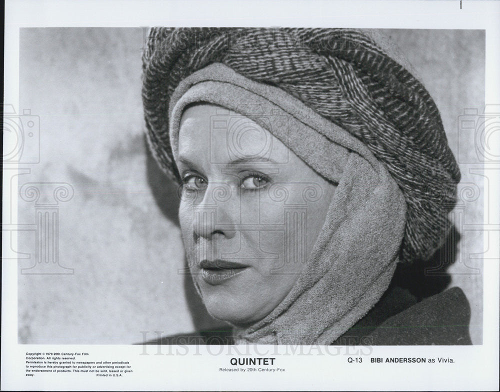 1979 Press Photo Bibi Andersson Quintet Vivia 20th Century Fox - Historic Images