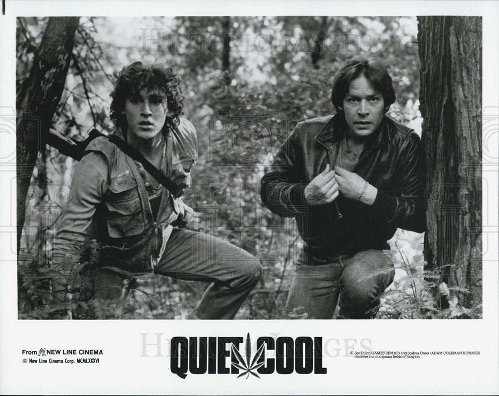 1986 Press Photo Actors James Remar And Adam Coleman Howard Star In &quot;Quiet Cool&quot; - Historic Images