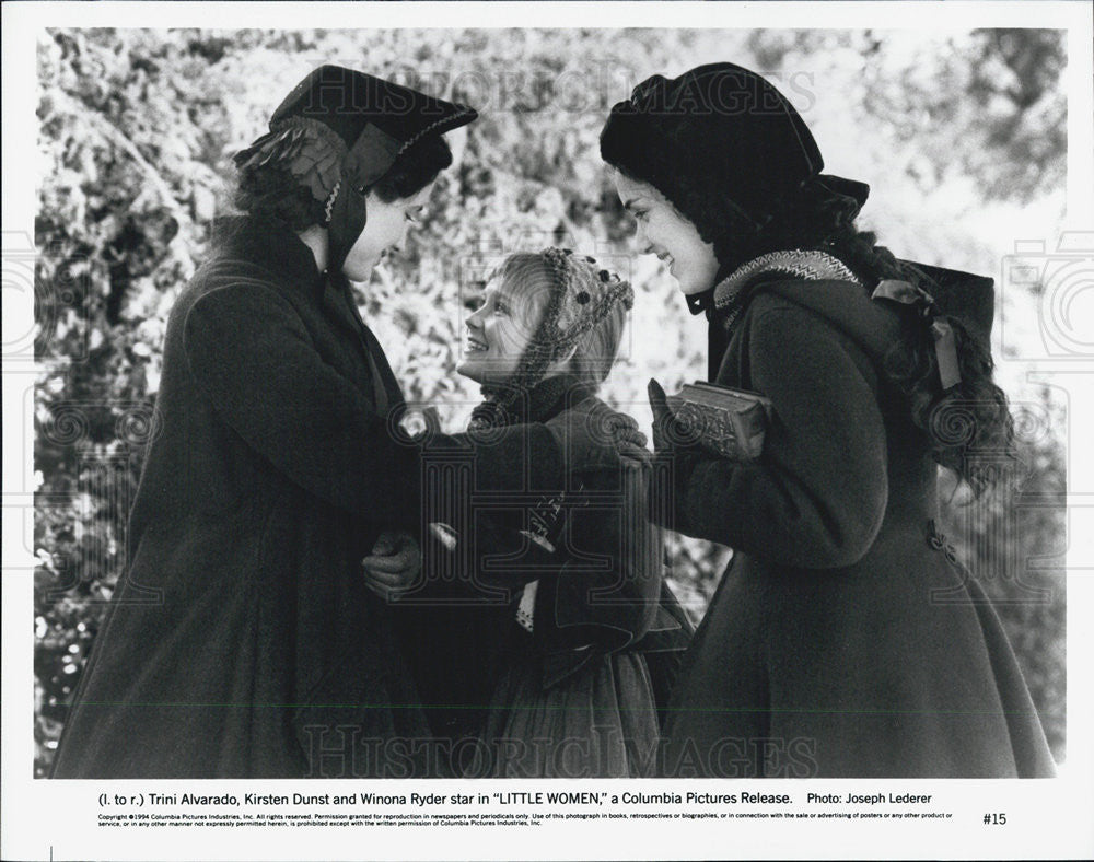 1994 Press Photo &quot;Little Women&quot; Trini Alvarado,Kirsten Dunst,Winona Ryder - Historic Images
