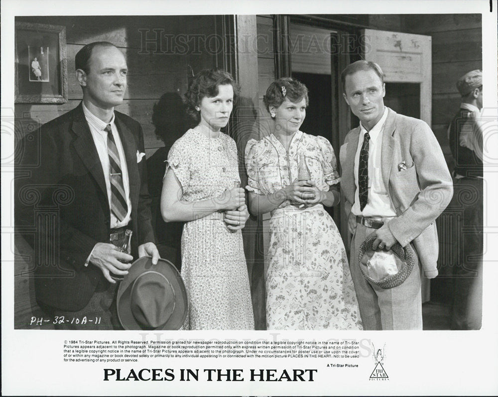 1984 Press Photo Actors Terry O&#39;Quinn, Amy Madigan, Lindsay Crouse, Ed Harris - Historic Images