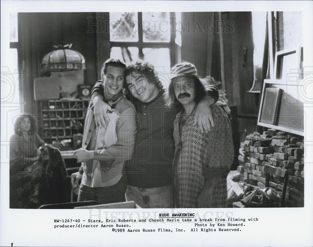 Press Photo Eric Roberts and Cheech Marin in Rude Awakening - Historic Images