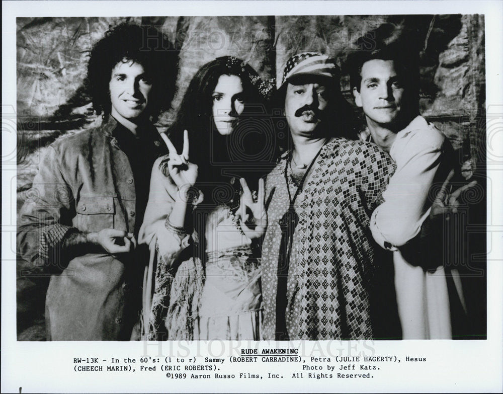 1989 Press Photo Robert Carradine, Julie Hagerty, Cheech Marin, Eric Roberts - Historic Images