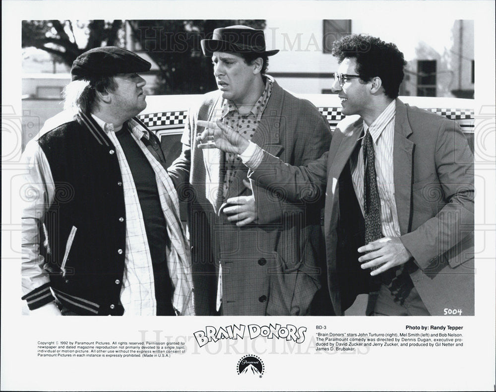 Press Photo John Turturro and Mel Smith in Brain Donors - Historic Images