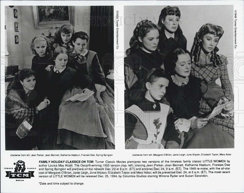 1933 Press Photo J Parker/J Bennett/Katherine Hepburn-Little Women-1949&#39;s Also - Historic Images