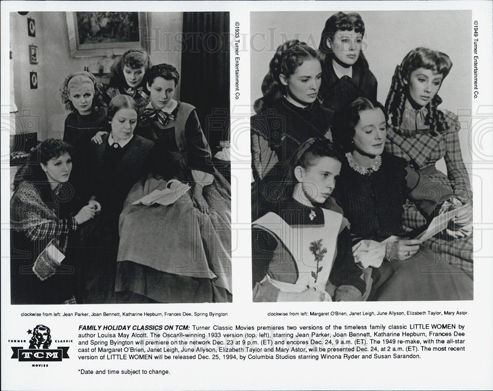 1933 Press Photo J Parker/J Bennett/Katherine Hepburn-Little Women-1949's Also - Historic Images
