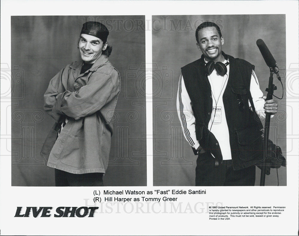 Press Photo Michael Watson and Hill Harper in Live Shot - Historic Images