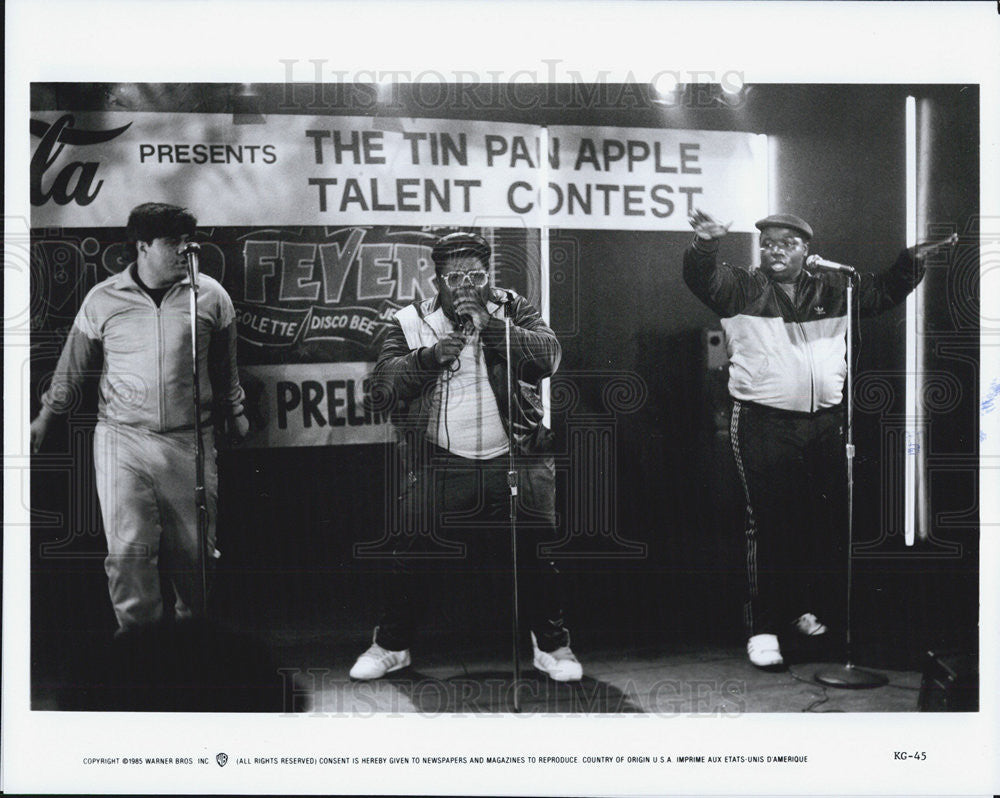 1985 Press Photo &quot;Krush Groove&quot; Money Talks,Rick Rubin &amp; Blair Underwood - Historic Images