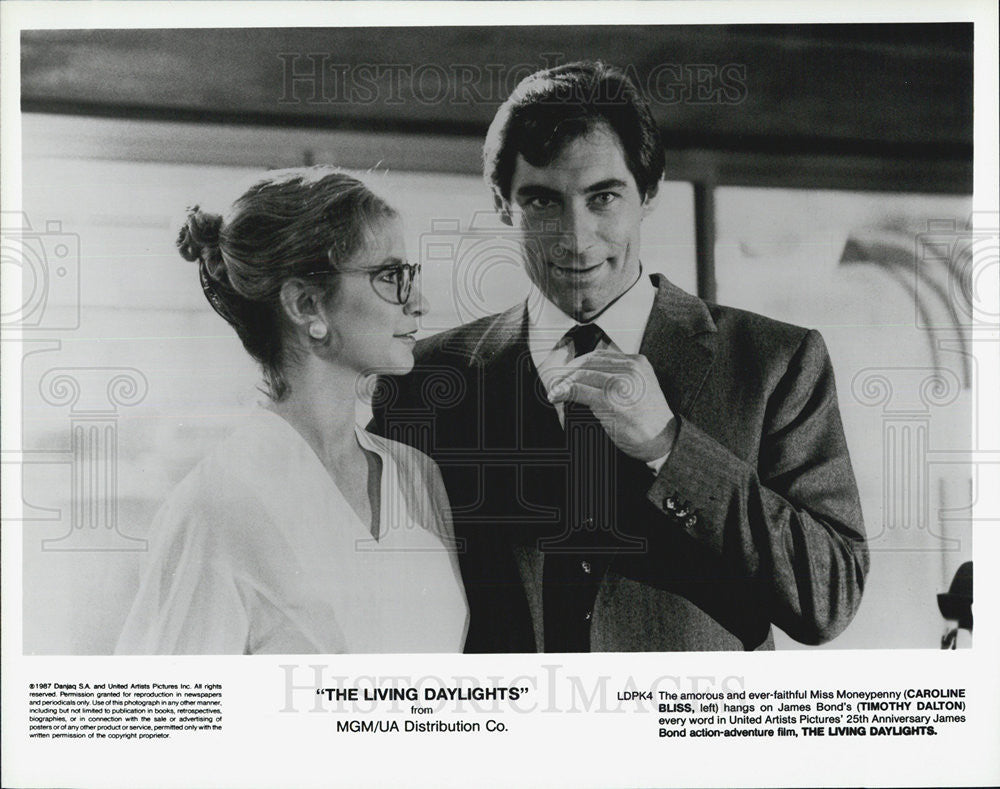 1987 Press Photo Caroline Bliss &amp; Timothy Dalto &quot;The Living Daylights&quot; - Historic Images