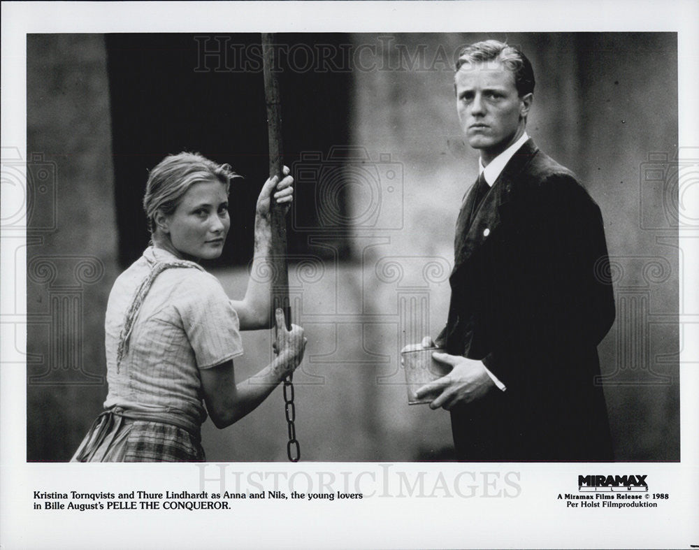 1988 Press Photo Kristina Tornqvists &amp; Thure Lindhardt &quot;Pell The Conqueror&quot; - Historic Images