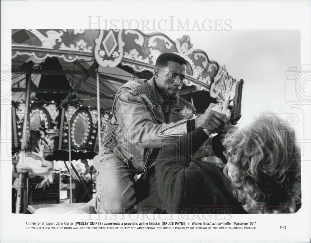 1992 Press Photo Wesley Sniped in &quot;Passenger 57&quot; - Historic Images