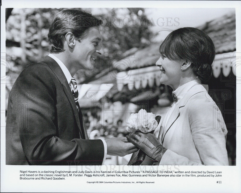 1984 Press Photo Nigel Havers &amp; Judy Davis in &quot;A Passage To India&quot; - Historic Images