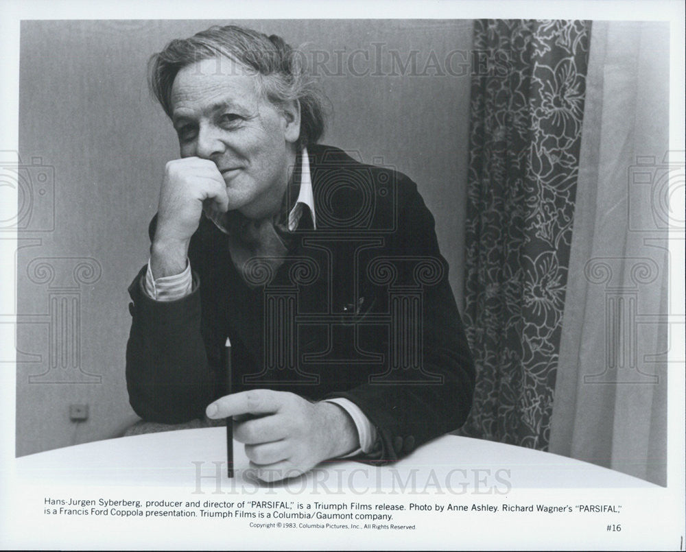 1983 Press Photo Hans Jurgen Syberberg,producer/director of &quot;Parsifal&quot; - Historic Images