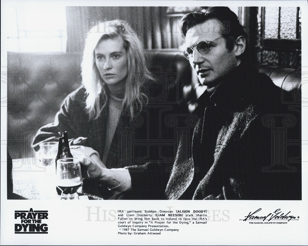 1987 Press Photo Alison Doody, Liam Neeson, Prayer for the Dying - Historic Images