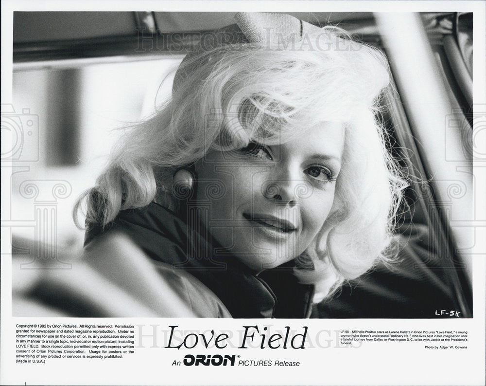 1992 Press Photo Love Field Film Michelle Pfeiffer Orion - Historic Images