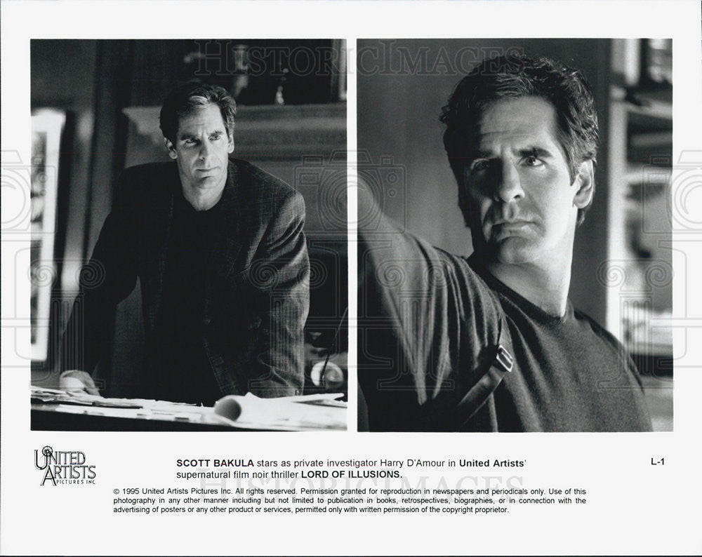1995 Press Photo Scott Bakula stars in "Lord of  Illusions" - Historic Images