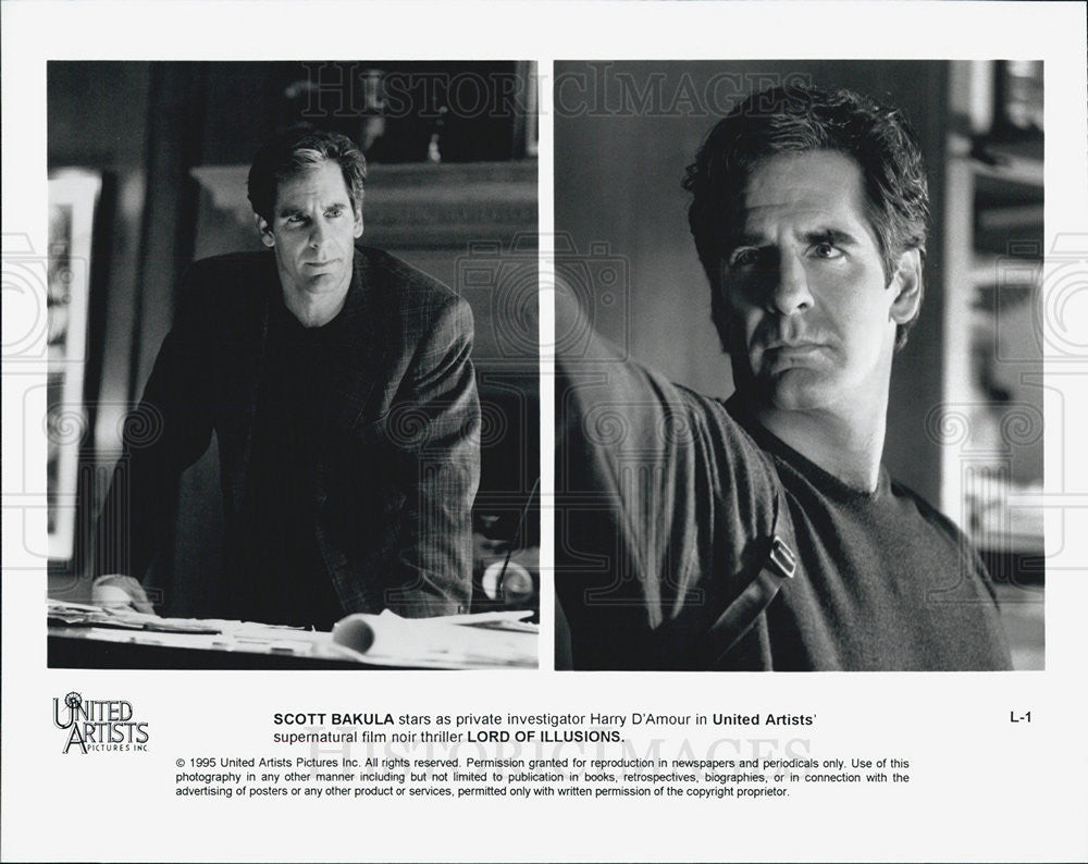 1995 Press Photo Actor Scott Bakula Starring In &quot;Lord Of Illusions&quot; - Historic Images