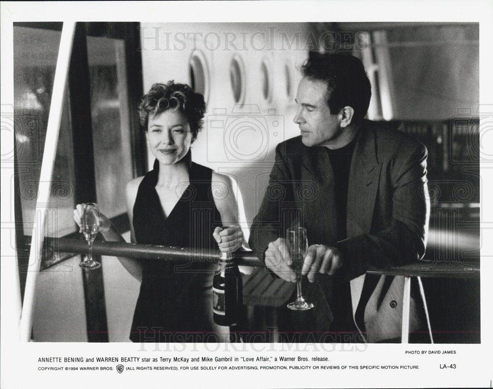 1994 Press Photo Warren Beatty, Annette Bening, Love Affair - Historic Images