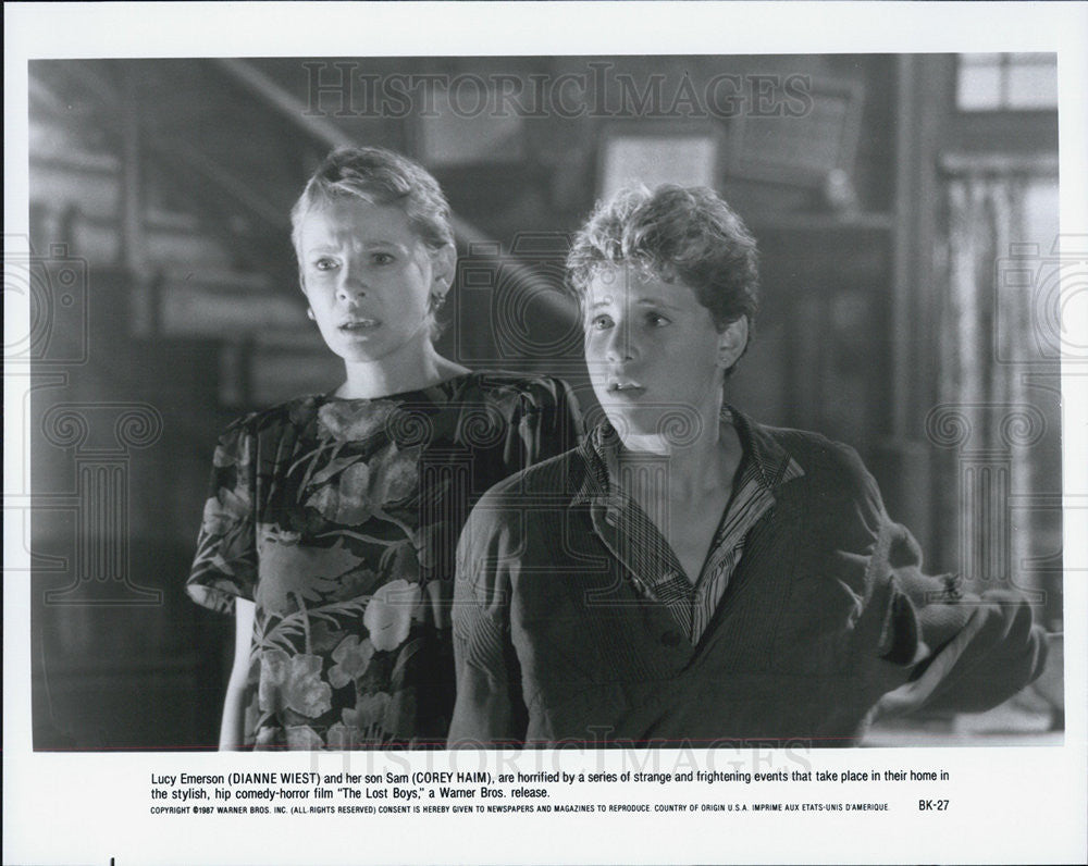 1987 Press Photo Dianne Wiest, Corey Haim, Lost Boys - Historic Images