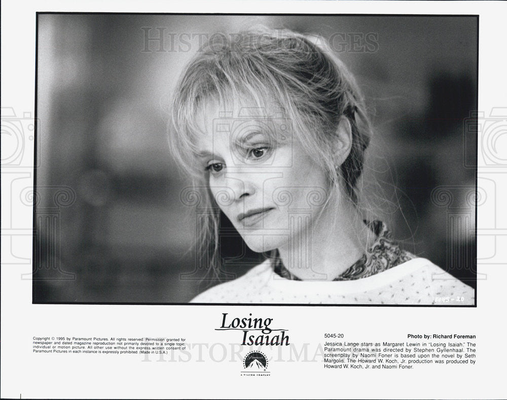 1995 Press Photo Jessica Lange in &quot;Losing Isaiah&quot; - Historic Images