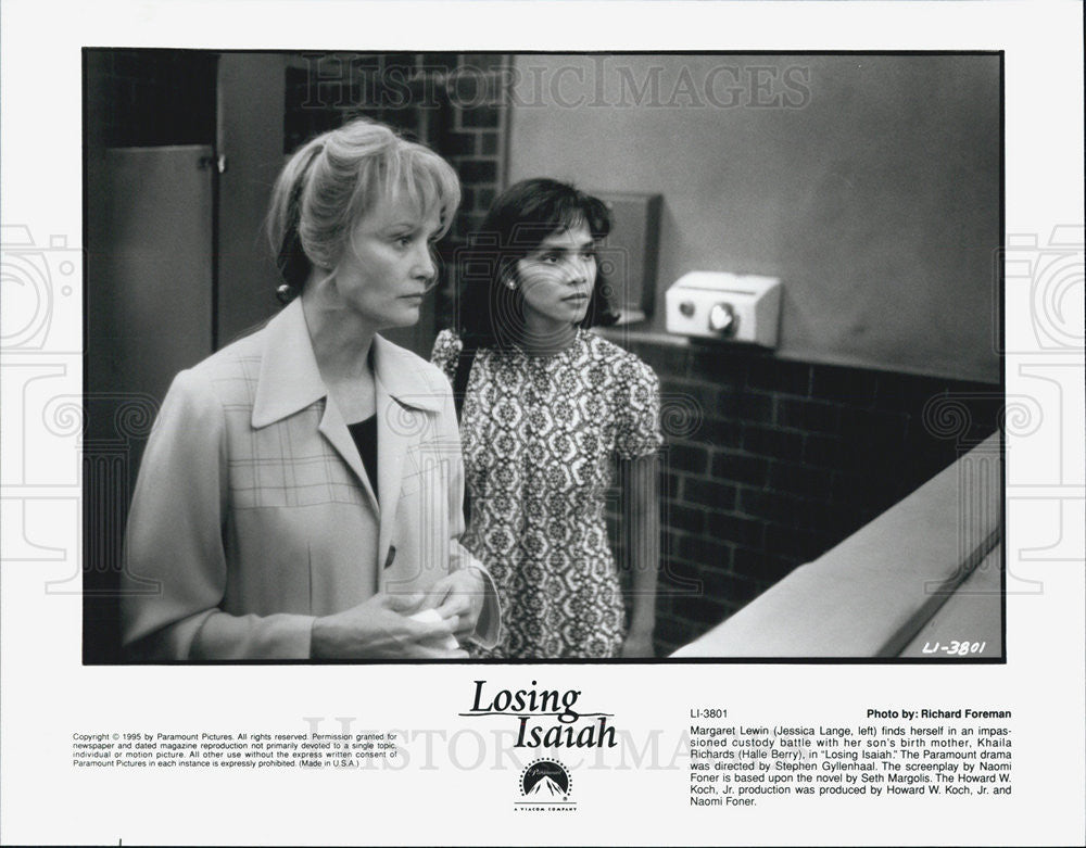 1995 Press Photo  Jessica Lange in &quot;Losing Isaiah&quot; - Historic Images