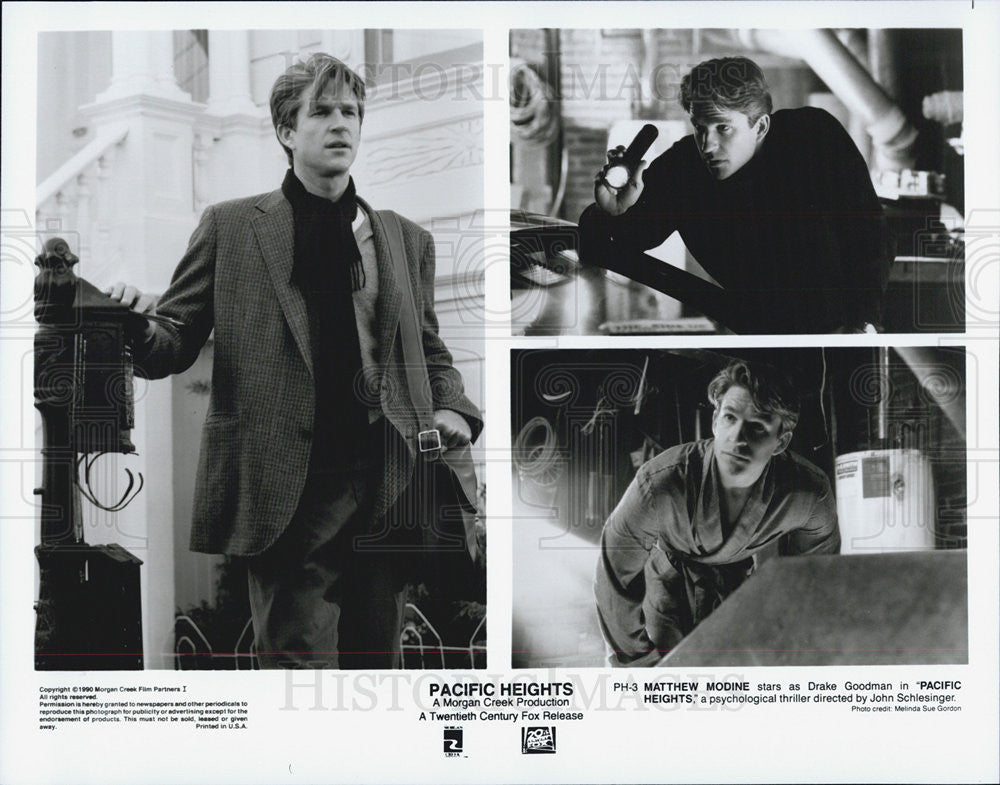 1990 Press Photo Pacific Heights Matthew Modine John Schlesinger - Historic Images