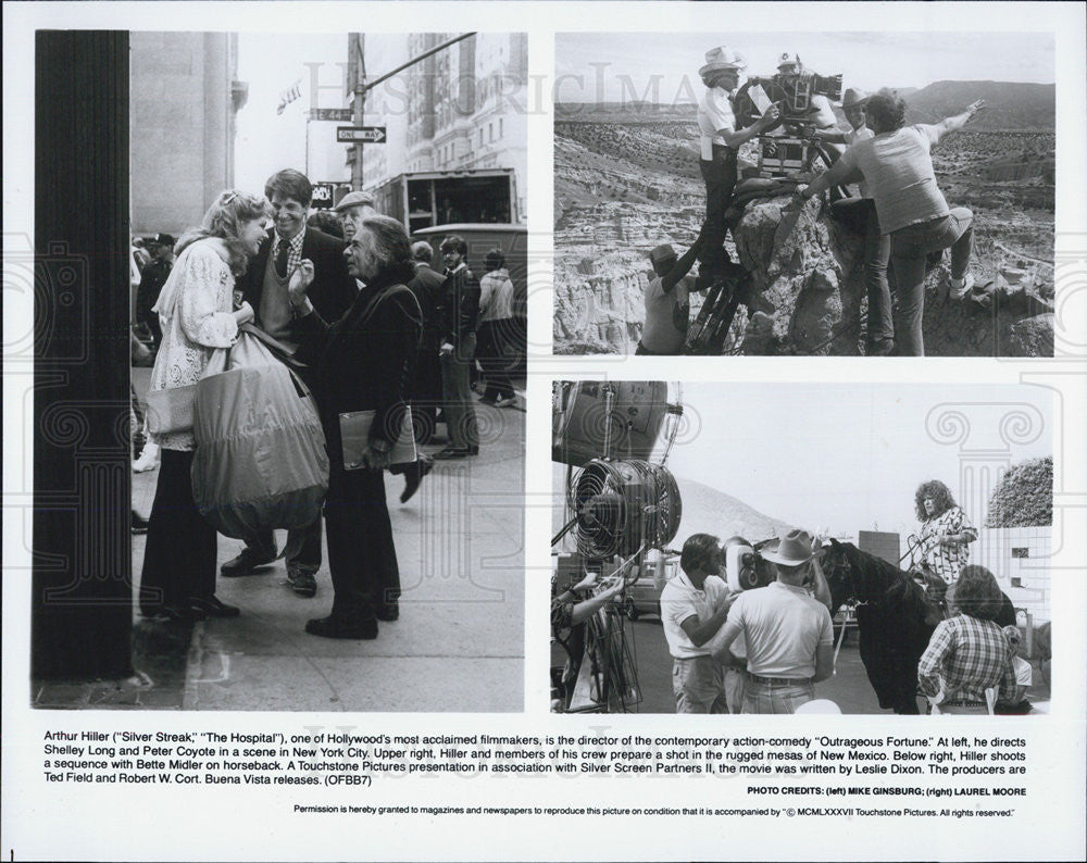 1987 Press Photo Bette Midler &amp; Shelley Long in &quot;Outrageous Fortune&quot; - Historic Images