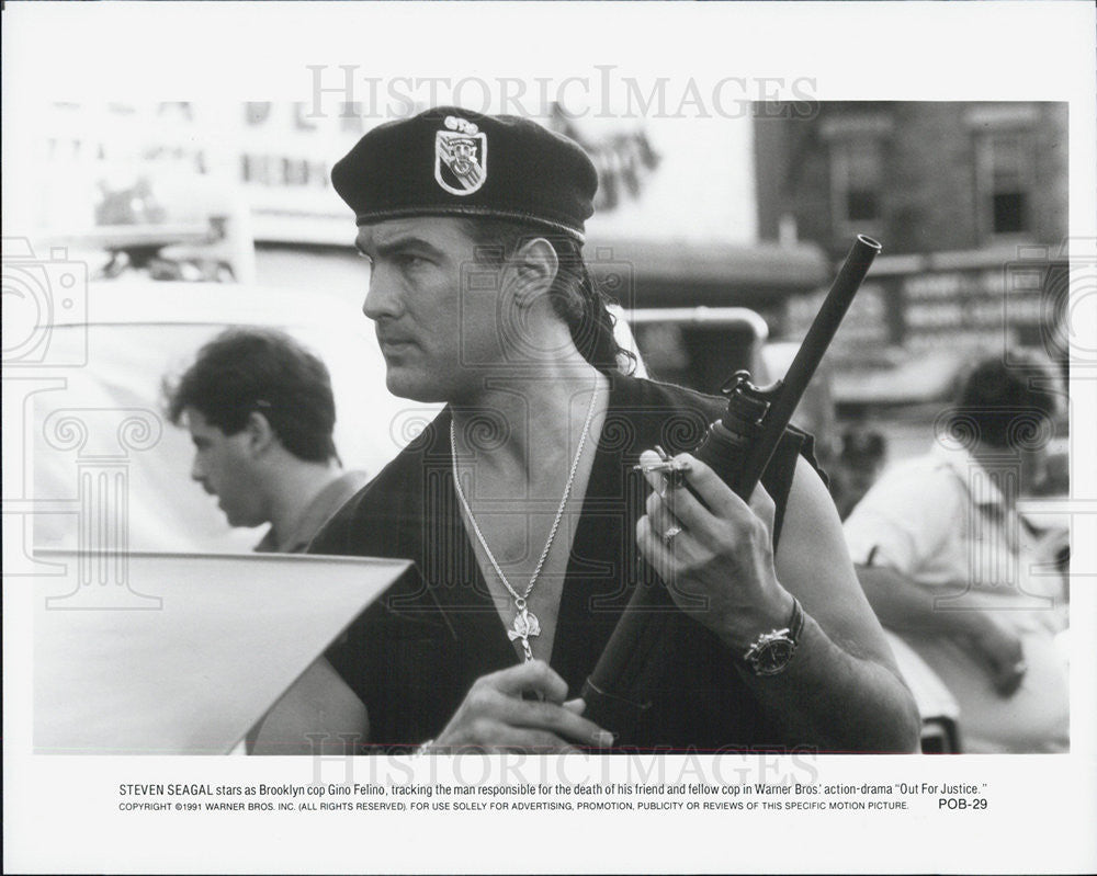 1991 Press Photo Steven Segal in &quot;Out for Justice&quot; - Historic Images