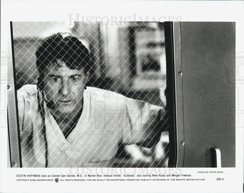 1995 Press Photo Dustin Hoffman, Outbreak - Historic Images