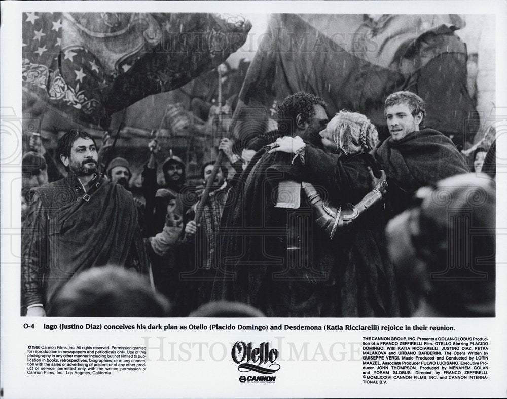 1986 Press Photo Justino Diaz in &quot;Otello&quot; - Historic Images