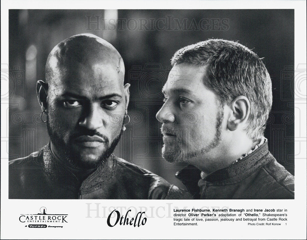 1995 Press Photo Actors Laurence Fishburne And Kenneth Branagh In &quot;Othello&quot; - Historic Images