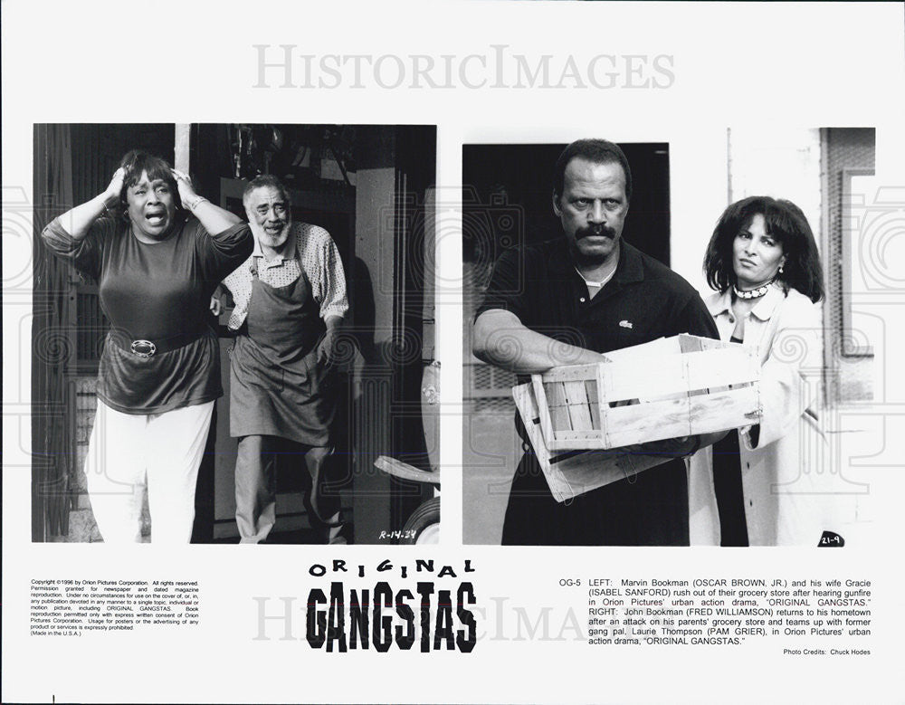1996 Press Photo of scenes from the film &quot;Original Gangstas&quot; - Historic Images