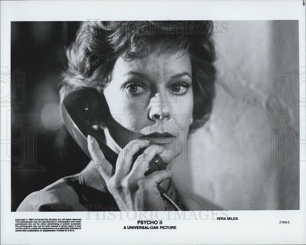 1983 Press Photo of Vera Miles in the horror film &quot;Psycho II&quot; - Historic Images