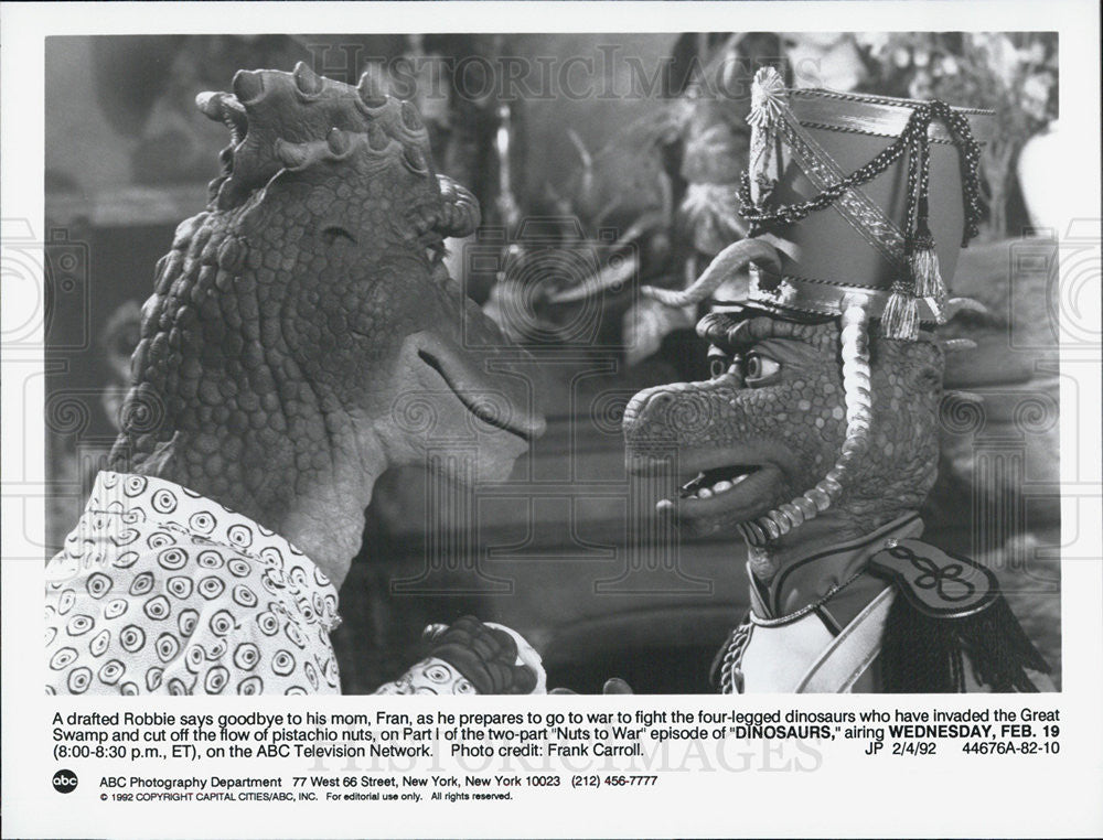 1992 Press Photo Dinosaurs - Historic Images