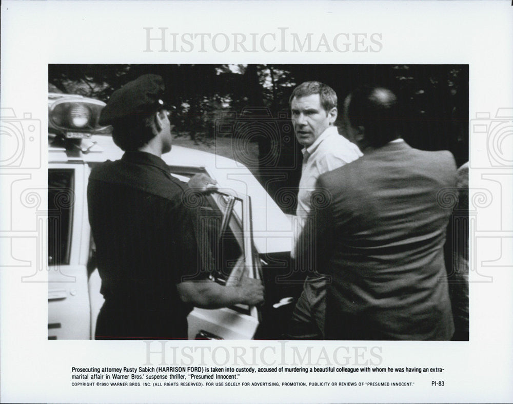 1990 Press Photo Harrison Ford in &quot;Presumed Innocent&quot; - Historic Images