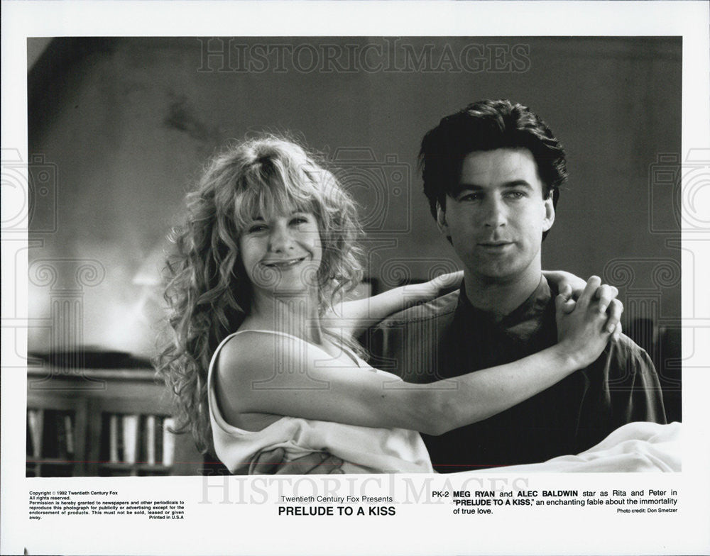 1992 Press Photo Prelude to a Kiss Meg Ryan Alec Baldwin actors Movie - Historic Images