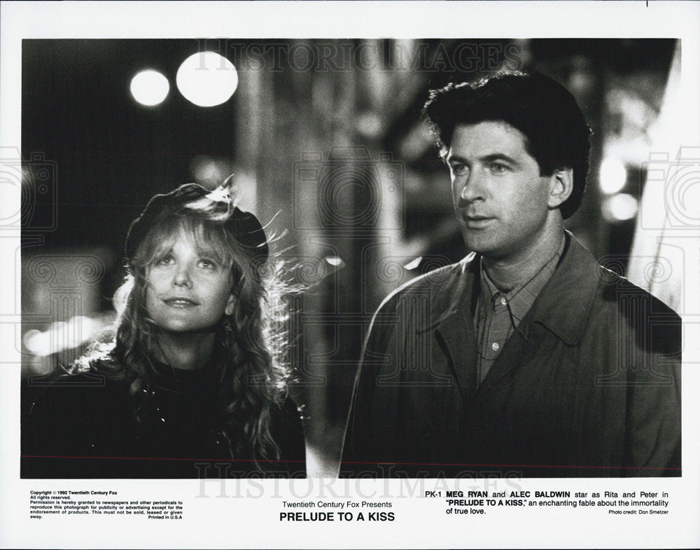 1992 Press Photo Prelude to a kiss Meg Ryan Alec Baldwin - Historic Images