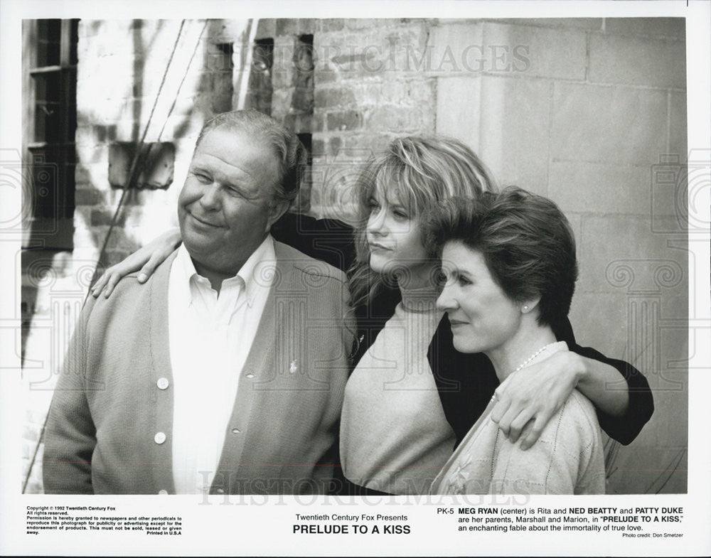 1992 Press Photo Prelude To A Kiss Meg Ryan Ned Beatty Patty Duke - Historic Images