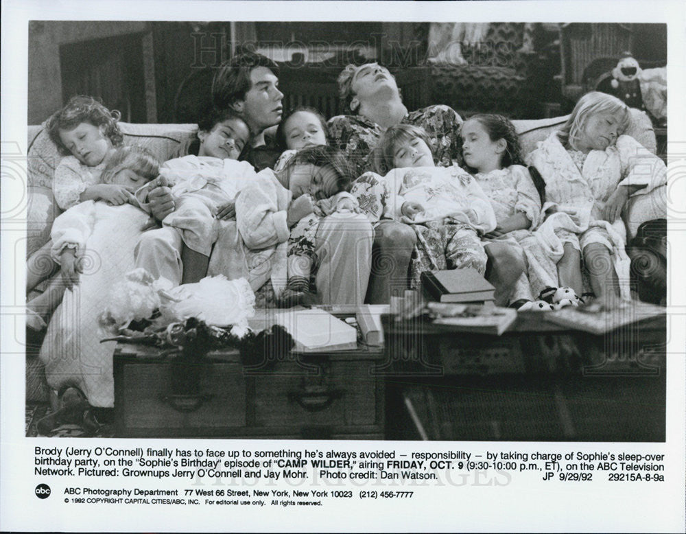 1992 Press Photo Jerry O&#39;Connell on &quot;Camp Wilder&quot; - Historic Images