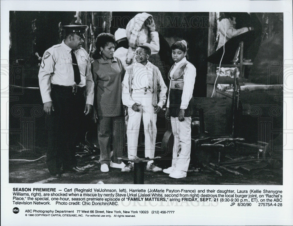 1990 Press Photo &quot;Family Matters&quot; Reginald VelJohnson,JoMarie Payton, - Historic Images