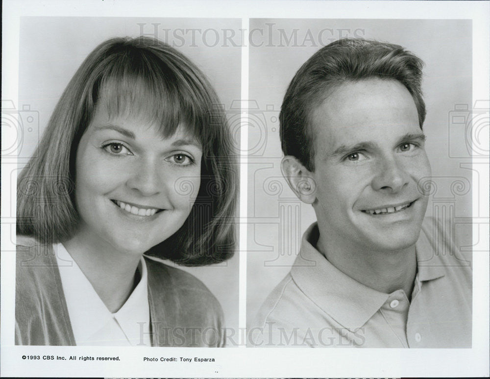 1993 Press Photo Pamela Reed and Peter Scolari star in &quot;Family Album &quot; - Historic Images