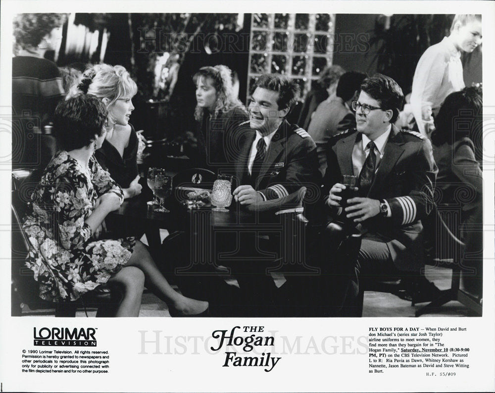 1990 Press Photo &quot;The Hogan Family&quot;Ria Pavia,Whitney Kershaw,Jason Bateman - Historic Images