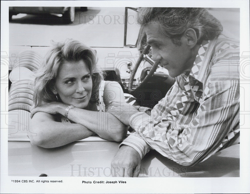 1994 Press Photo Joanna Cassidy and Pepe Serne star in Hotel Malibu&quot; - Historic Images