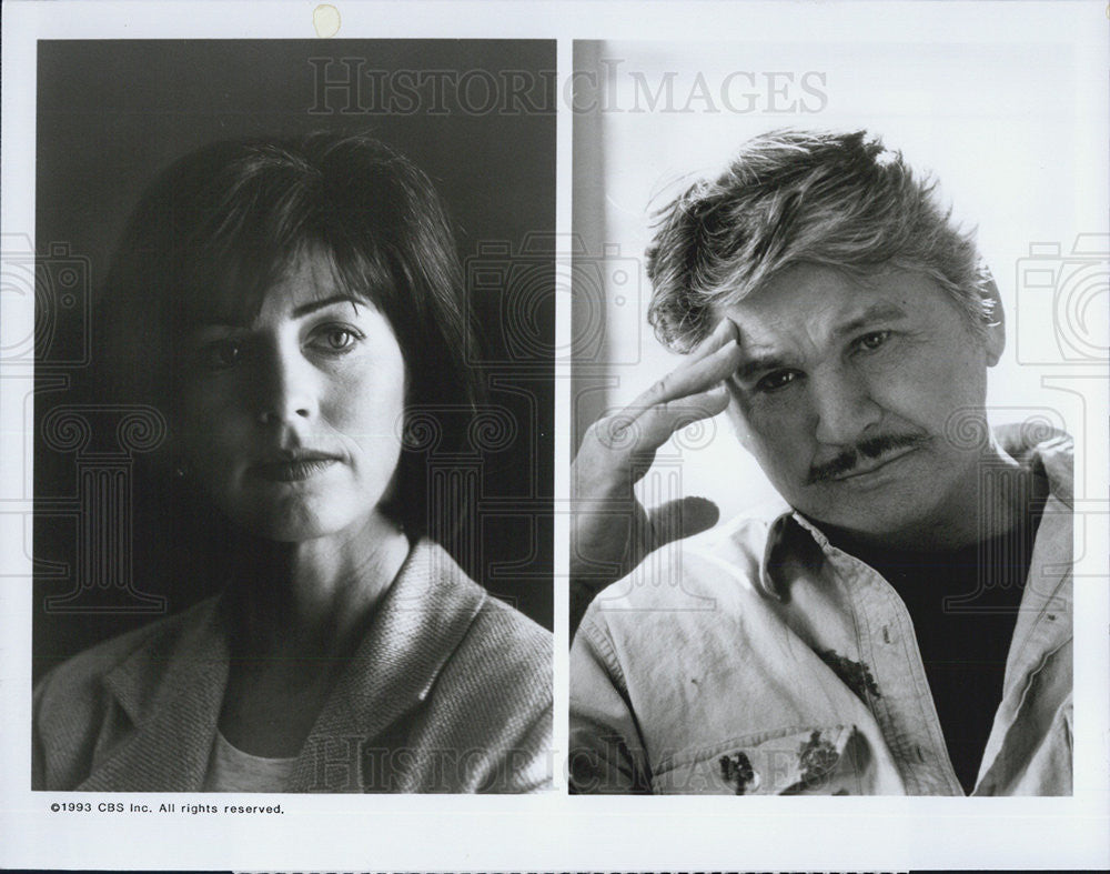 1993 Press Photo Charles Bronson &amp; Dana Delany in &quot;Donato and Daughter&quot; - Historic Images