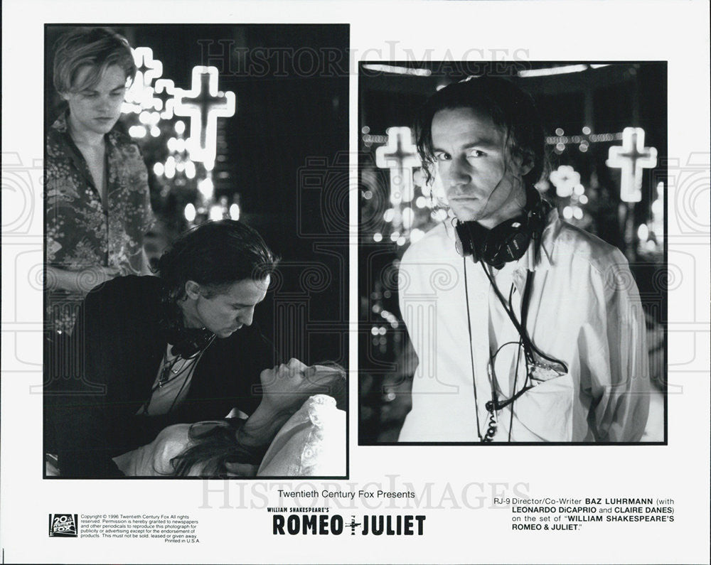 1996 Press Photo Romeo and Juliet Baz Luhrmann Leonardo DiCaprio Claire Daines - Historic Images