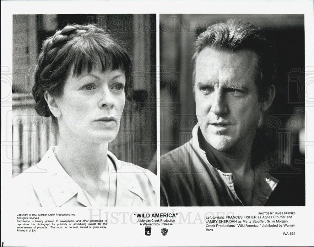 1997 Press Photo Frances Fisher &amp; James Sheridan  in Wild America&quot; - Historic Images